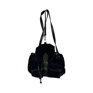 rugby canada suede leather backpack vintage